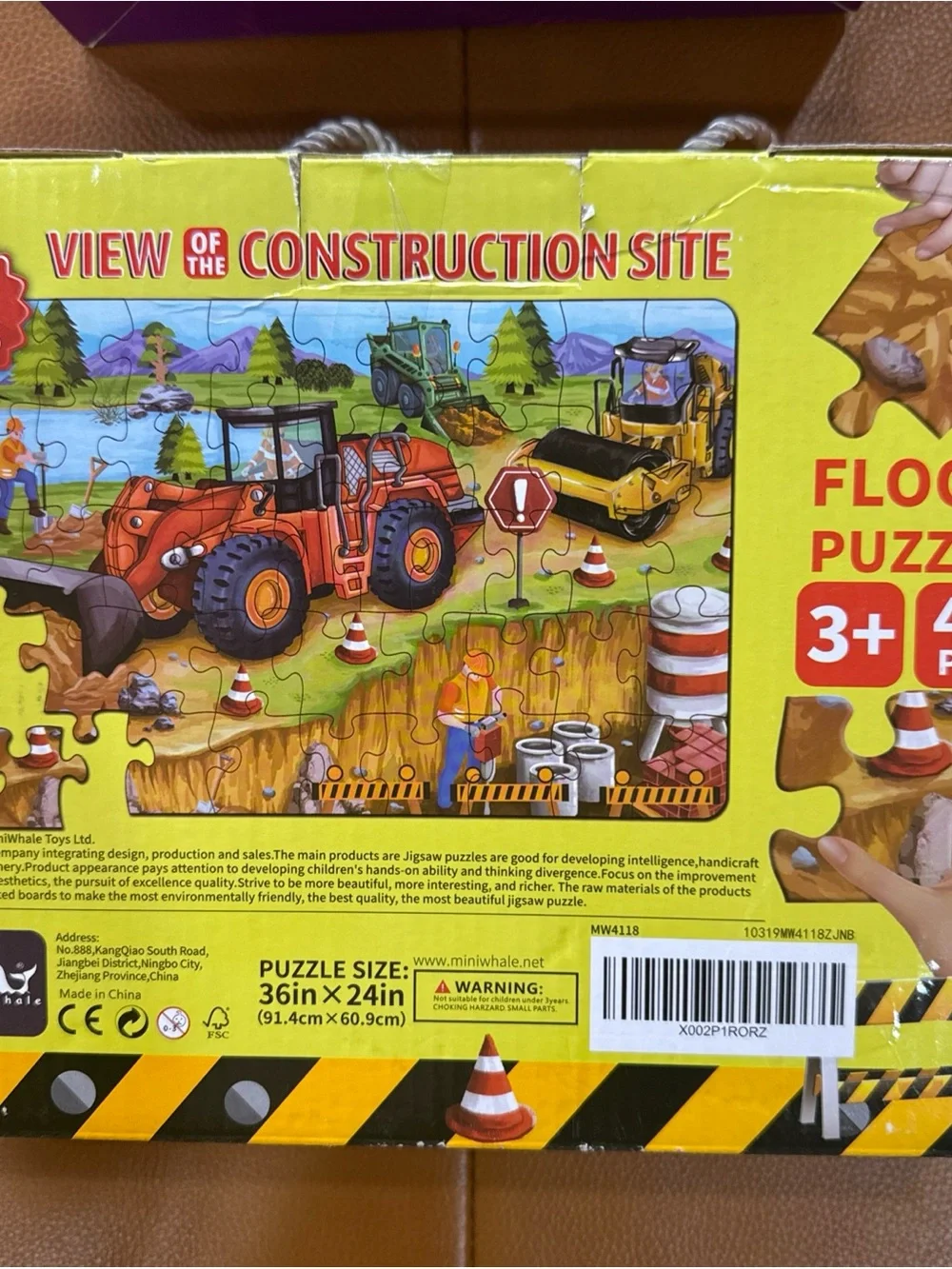 MiniWhale Floor Puzzle Bundle Under the Ocean & Construction Site NWT 46 Pc